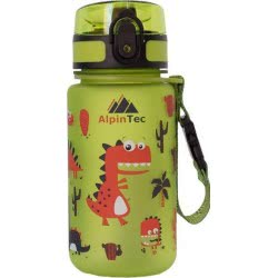AlpinTec Παγούρι Kids 350Ml Dino Δεινόσαυροι Πράσινο C-350GN-1 4891321735445