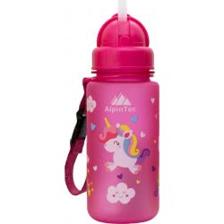 AlpinTec Water Canteen Kids 400Ml Pony With Straw Pink C-400PK-UN 4891327724276