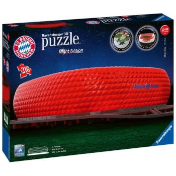 Ravensburger 3D Puzzle Night Edition 216 Τεμ. Allianz Arena 12530 4005556125302