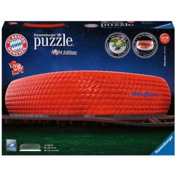 Ravensburger 3D Puzzle Night Edition 216 Τεμ. Allianz Arena 12530 4005556125302