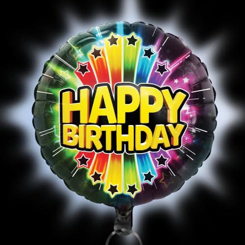 Giochi Preziosi Illooms - Μεγάλο Φωτεινό Μπαλόνι Happy Birthday Foil LLM08000 8056379089278