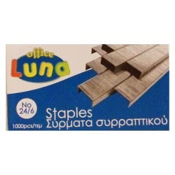 LUNA OFFICE ΣΥΡΜΑΤΑ ΣΥΡΑΠΤΙΚΟΥ Νο24/6 100ΤΕΜ 602345 5205698107894