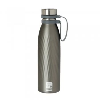 eco life Μεταλλικό Ανοξείδωτο Θερμός Μπουκάλι 500Ml Cool Grey - Γκρι 33-BO-3030 5208009000358