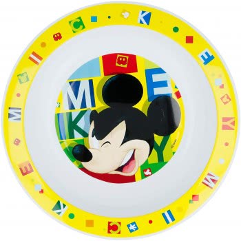 Stor Mickey Mouse Deep Plate Yellow B44248 8412497442485