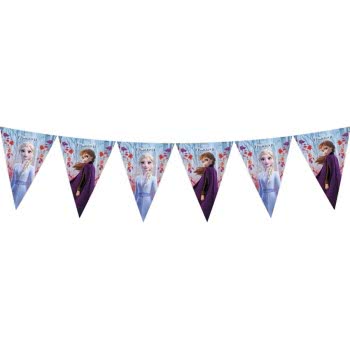 PROCOS Disney Frozen 2 Γιρλάντα Τρίγωνη Σημαίων Party 1 Τεμάχιο 091135 5201184911358
