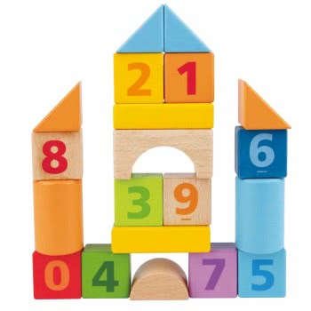 Hape Beech Block Count N Build 20 Pieces E8388A 6943478020016