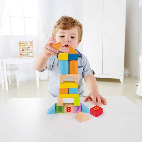 Hape Beech Block Count N Build 20 Pieces E8388A 6943478020016