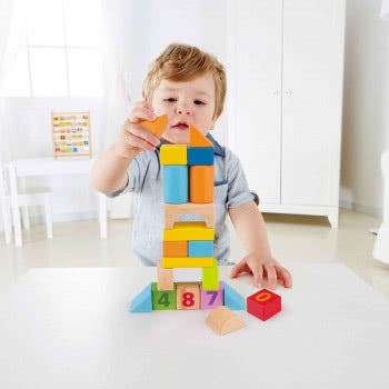 Hape Beech Block Count N Build 20 Pieces E8388A 6943478020016