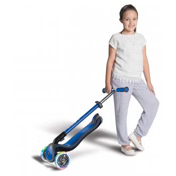 Globber Scooter Elite Flash Light Wheels - Navy Blue 444-400 4897070184756