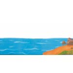 AK TOYS Σετ Σκηνικά Για Θεάτρο Σκιών Καραγκιόζη Θάλασσα Και Βάρκα 150 5203249001509