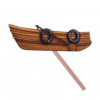 AK TOYS Σετ Σκηνικά Για Θεάτρο Σκιών Καραγκιόζη Θάλασσα Και Βάρκα 150 5203249001509