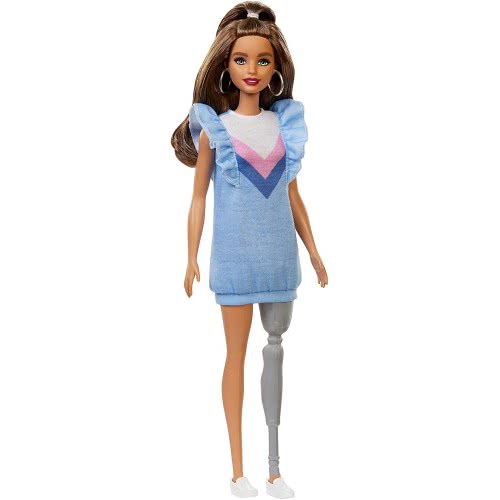 Mattel Barbie Fashionistas 121 Original Μελάχρινη Κούκλα Με Προσθετικό Πόδι FBR37 / FXL54 887961694567