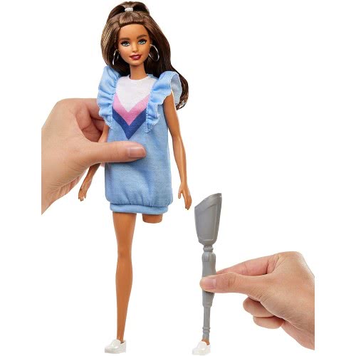 Mattel Barbie Fashionistas With Long Brunette Hair And Prosthetic Leg FBR37 / FXL54 887961694567