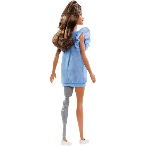 Mattel Barbie Fashionistas 121 Original Μελάχρινη Κούκλα Με Προσθετικό Πόδι FBR37 / FXL54 887961694567