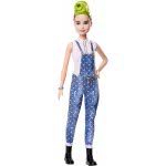 Mattel Barbie Fashionistas 124 Original Doll With Green Striped Mohawk Wearing Denim Overalls FBR37 / FXL57 887961694512
