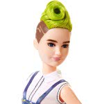 Mattel Barbie Fashionistas 124 Original Doll With Green Striped Mohawk Wearing Denim Overalls FBR37 / FXL57 887961694512