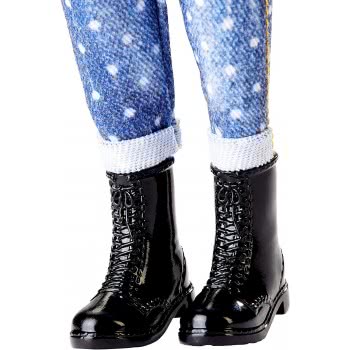 Mattel Barbie Fashionistas 124 Original Doll With Green Striped Mohawk Wearing Denim Overalls FBR37 / FXL57 887961694512