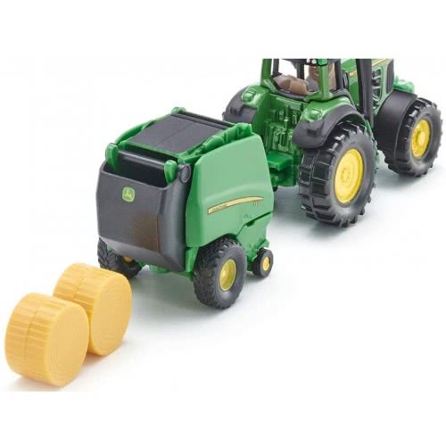 siku Τρακτέρ John Deere Με Πρέσα 1665 4006874016655