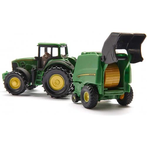 siku Τρακτέρ John Deere Με Πρέσα 1665 4006874016655