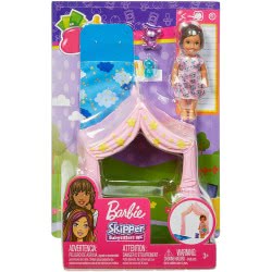 Mattel Barbie Skipper Babysitter Bedtime Playset With Small Doll, Tent And Sleeping Bag FXG94 / FXG97 887961691153