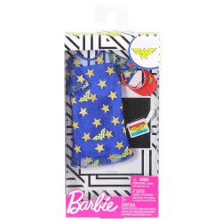 Mattel Barbie Πρωϊνά Σύνολα - Διάσημες Μόδες - DC Comics Wonder Woman Dress Fashion FYW81 / FXK83 887961694161