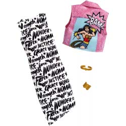 Mattel Barbie DC Comics Wonder Woman Fashion Pack Black And White Dress FYW81 / FXK84 887961693904