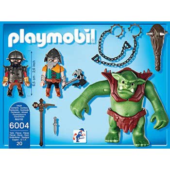 Playmobil Giant Troll With Dwarf Fighters 6004 4008789060044