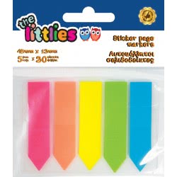 LUNA OFFICE The Littlies Αυτοκόλλητοι Σελιδοδείκτες Βέλος 48X12 20Φ 5 Χρώματα 646539 5205698432750