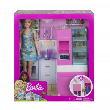 Mattel Barbie Δωμάτιο Με Κούκλα Ξανθιά, Κουζίνα DVX51 / GHL84 887961796803
