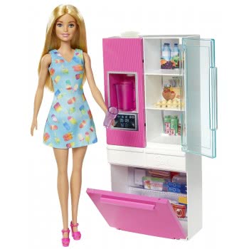 Mattel Barbie Kitchen With Blonde Doll DVX51 / GHL84 887961796803