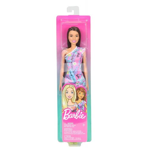 Mattel Barbie Λουλουδάτα Φορέματα - Μαυρομάλλα Κούκλα Με Ροζ Φόρεμα GBK92 / GHT25 887961801224