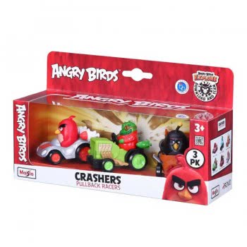 Maisto Angry Birds Crashers Pullback Racers Pack Of Three Figures 23035 090159230359