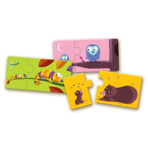 Djeco Puzzle Duo Mom And Baby 12 Puzzles 24 Pieces 08157 3070900081574