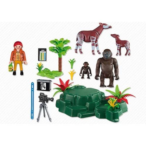 Playmobil Ζωολόγος Εξερευνητής Με Γορίλες & Οκάπι 5415 4008789054159