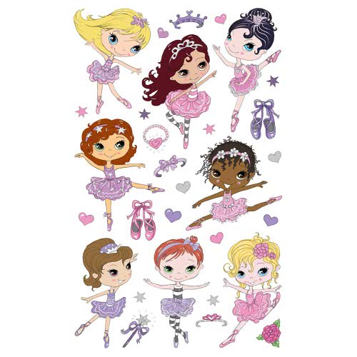 AVERY Zweckform Kinder Sticker Set – Ballerina, Prinzessin, Pferde & Meerjungfrau – Perfekt Für Geburtstag, Mitgebsel & Co. (59990)