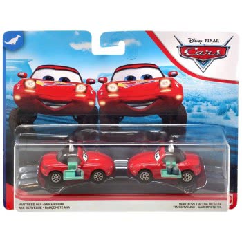 Mattel Disney / Pixar Cars Αυτοκινητάκια Σετ Των 2 Σερβιτόρα Waitress Mia And Tia DXV99 / GCK13 887961728835