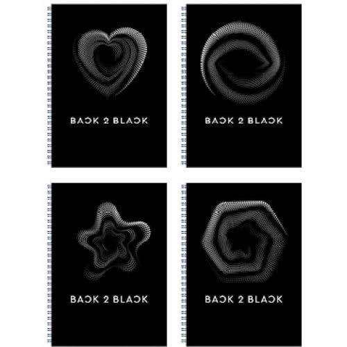 A&G PAPER Back To Black Τετράδιο Σπιράλ B5 17Χ24 Εκ. 3 Θεμάτων - 5 Σχέδια 32086 5203296320868
