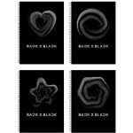 A&G PAPER Back To Black Spiral Notebook A4 21X29.7 Cm 1 Subject - 5 Designs 32089 5203296320899