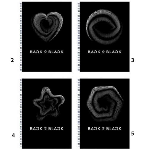 A&G PAPER Back To Black Spiral Notebook B5 17X24 Cm 1 Subject - 5 Designs 32084 5203296320844