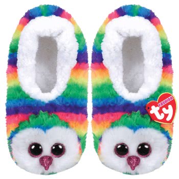 ty Beanie Boos Fashion Slipper Socks Owen Owl - Medium 1607-95399 / 5-3 008421953332