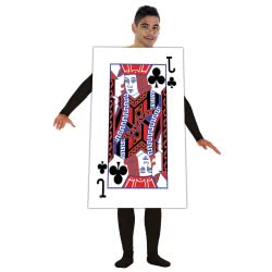 CLOWN Carnaval Costume Cardboard Jack Of Clubs (Adults) Size Os 99901 5203359999017