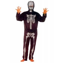 CLOWN Carnaval Costume Skeleton Size  L 80307 5203359803079