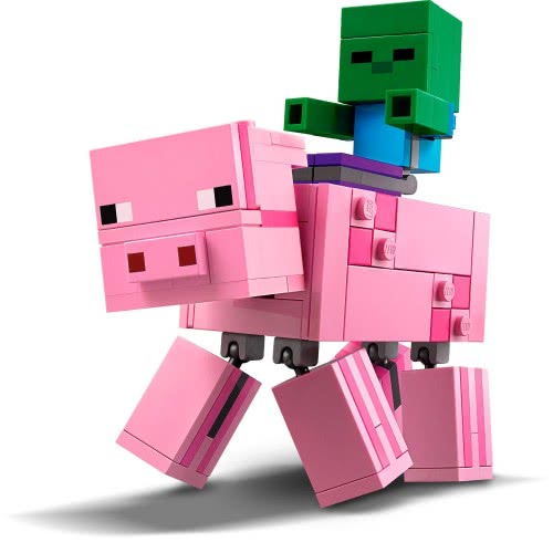 LEGO Minecraft Bigfig Γουρούνι Με Μωρό Ζόμπι 21157 5702016618242