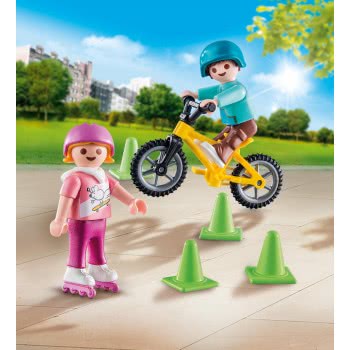 Playmobil Special Plus Παιδάκια Με Πατίνια Και Ποδήλατο BMX 70061 4008789700612