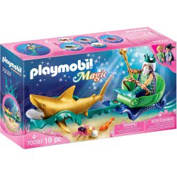 Playmobil Magic Βασιλιάς Της Θάλασσας Με Άμαξα Καρχαρία 70097 4008789700971