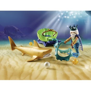 Playmobil Magic  King Of The Sea With Shark Carriage 70097 4008789700971