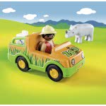 Playmobil 1.2.3 Zoo Vehicle With Rhinoceros 70182 4008789701824