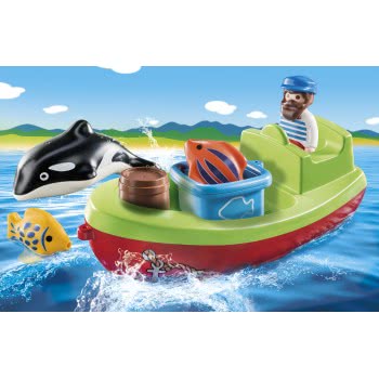 Playmobil 1.2.3 Fisherman With Boat 70183 4008789701831