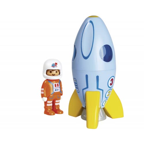 Playmobil 1.2.3 Astronaut With Rocket 70186 4008789701862
