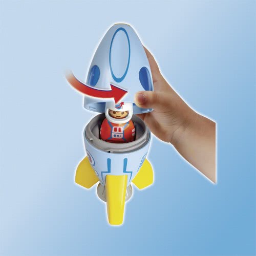 Playmobil 1.2.3 Astronaut With Rocket 70186 4008789701862